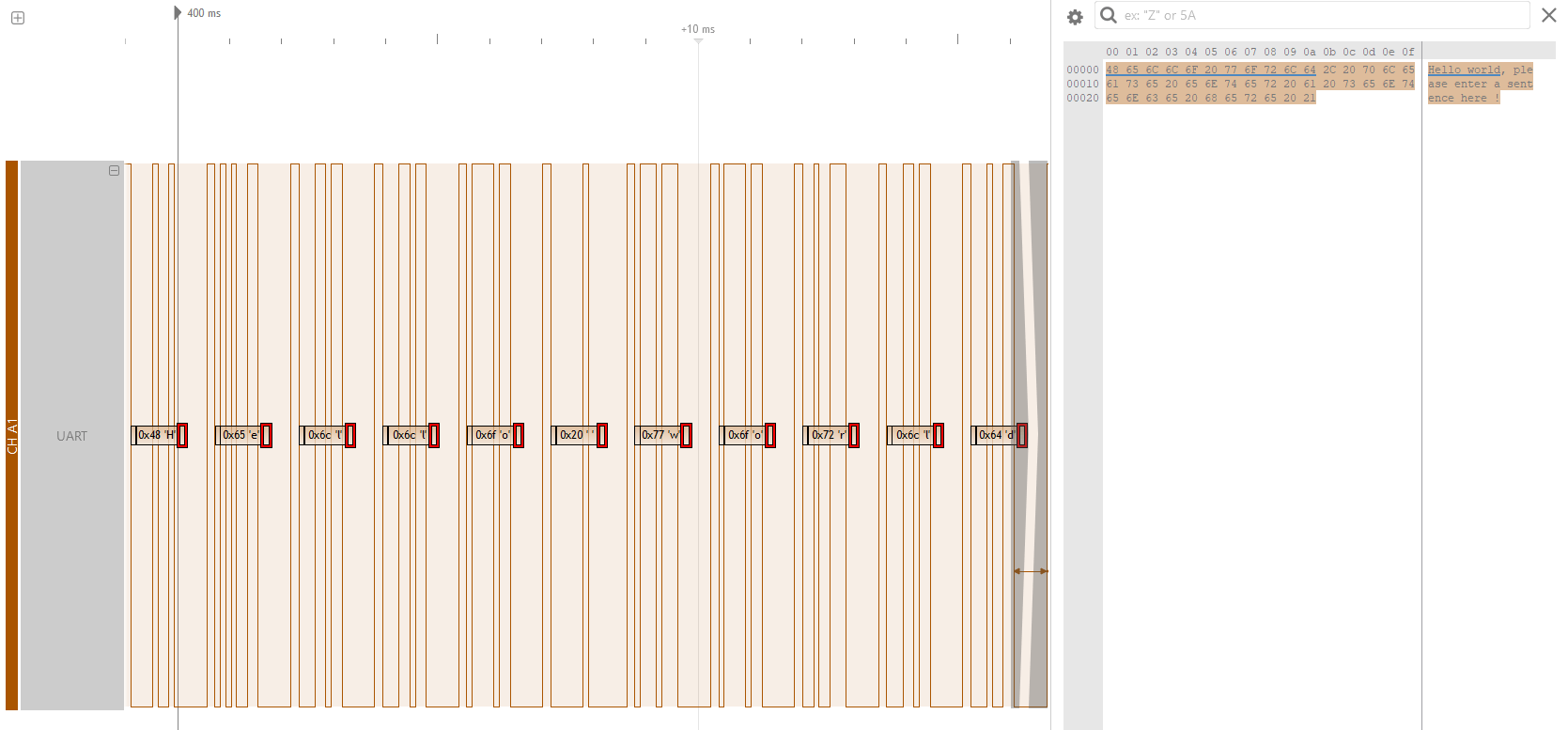 UART example for Pattern Generator