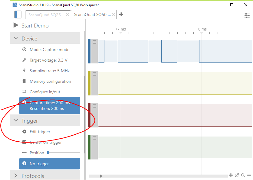 Trigger configuration